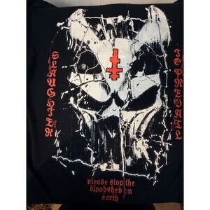 Slaughter to Prevail Band T-Shirt Black Red Logo Skull Graphic Mens Large L